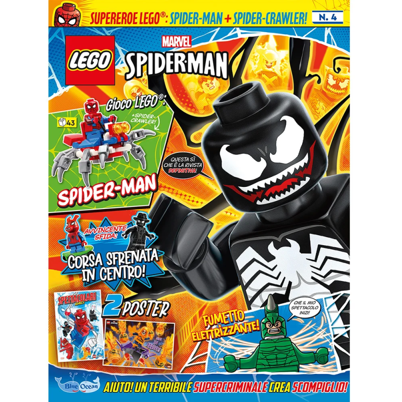 LEGO SPIDER-MAN N. 4 - SPIDER-MAN + SPIDER- CRAWLER BLUE OCEAN