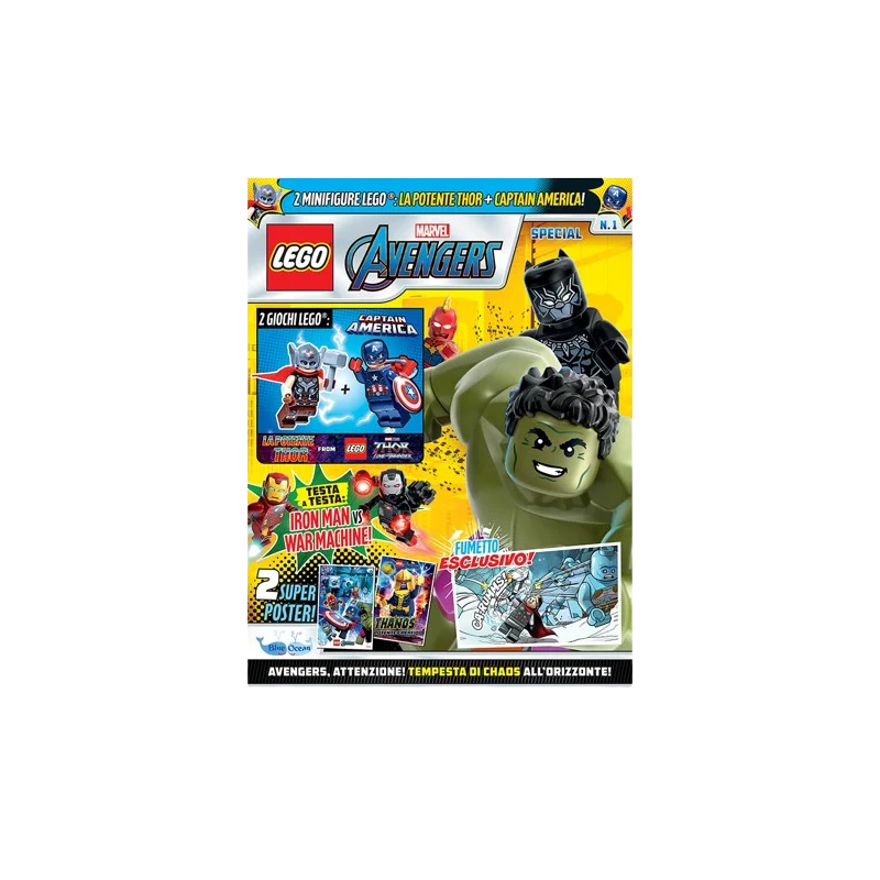 LEGO AVENGERS SPECIALE N. 1 - CAPTAIN AMERICA + LA POTENTE THOR BLUE OCEAN