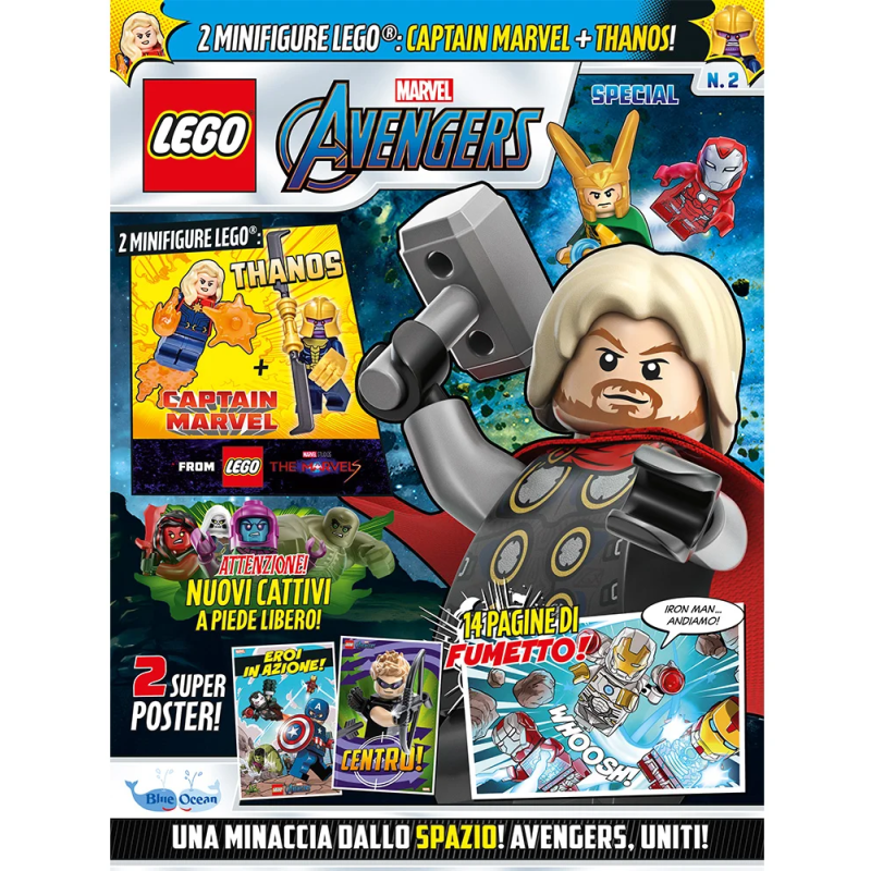 LEGO AVENGERS SPECIALE N. 2 - THANOS + CAPTAIN MARVEL BLUE OCEAN