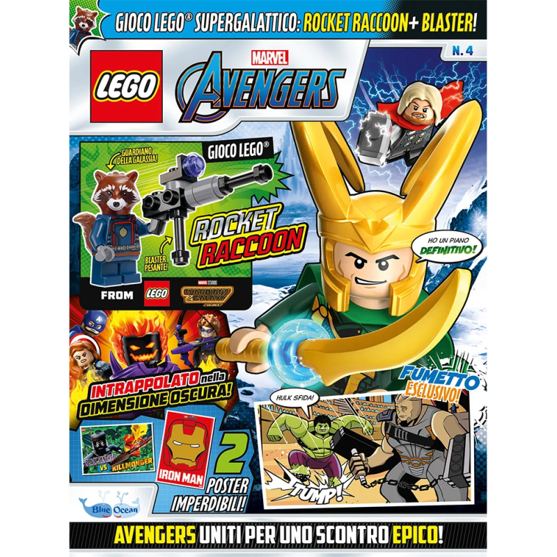 LEGO AVENGERS N. 4 - ROCKET RACCOON BLUE OCEAN