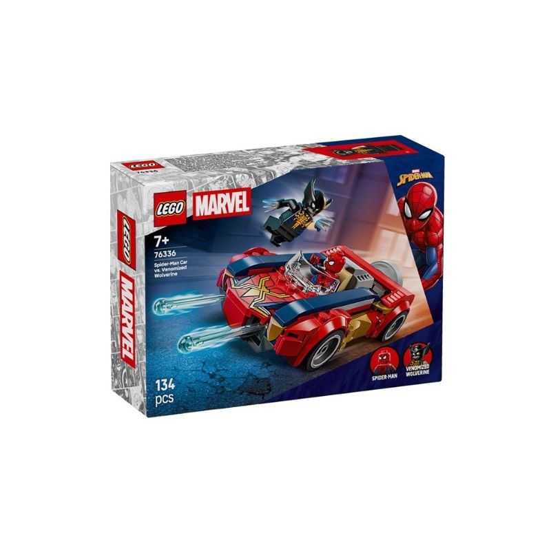 LEGO 76336 SUPER HEROES MARVEL AUTO DI SPIDER-MAN VS. VENOMIZED WOLVERINE GENNAIO 2026