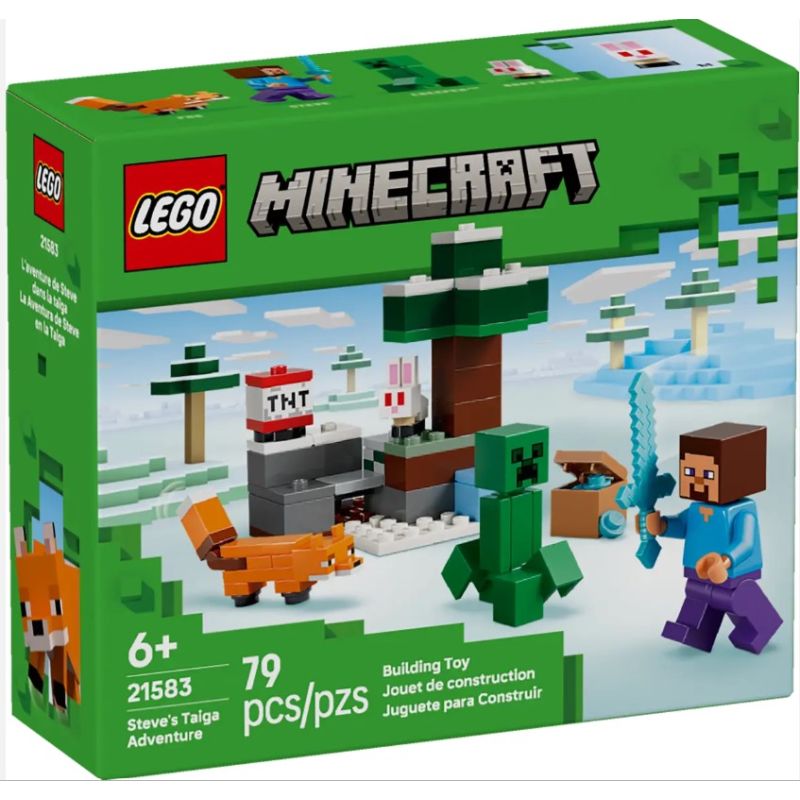 LEGO 21583 MINECRAFT AVVENTURA DI STEVE NELLA TAIGA GENNAIO 2026 2027