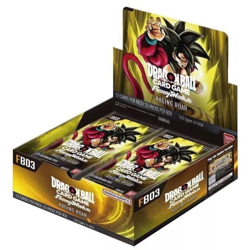 Dragon Ball Fusion World RAGING ROAR FB-03 Display 24 Buste Eng CHIUSO SIGILLATO