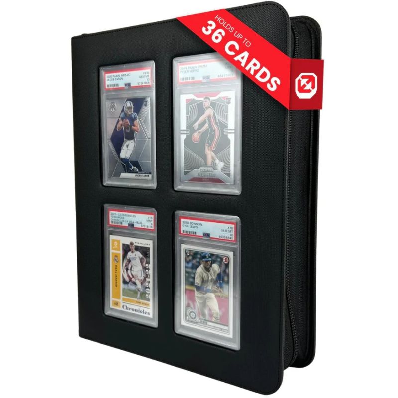 Evoretro Premium Card Slab Binder with Window Black  PORTA TOPLOADER CON FINESTRA