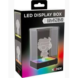 KONIX - LED Display Box ILLUMINATA PER FIGURE - Compatibile con Funko Pop, Banpresto Qposket, Lower Figures 9 x 9 x 14 cm - RGB