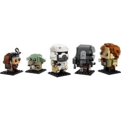 LEGO 40856 BRICKHEADZ STAR WARS Il Mandaloriano e Grogu: Alleati e Cattivi