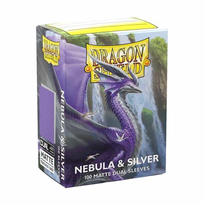 AT-15075 DRAGON SHIELD 100 BUSTINE STANDARD - MATTE DUAL SLEEVES NEBULA & SILVER