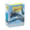 AT-15074 DRAGON SHIELD 100 BUSTINE STANDARD - MATTE DUAL SLEEVES SKY BLUE & SILVER
