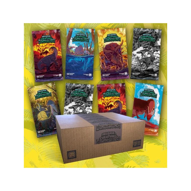 Release The Creatures: DINOSAURS! BOX 8 BUSTE BY DARIO MOCCIA 144 CARTE TOMODACHI PRESS
