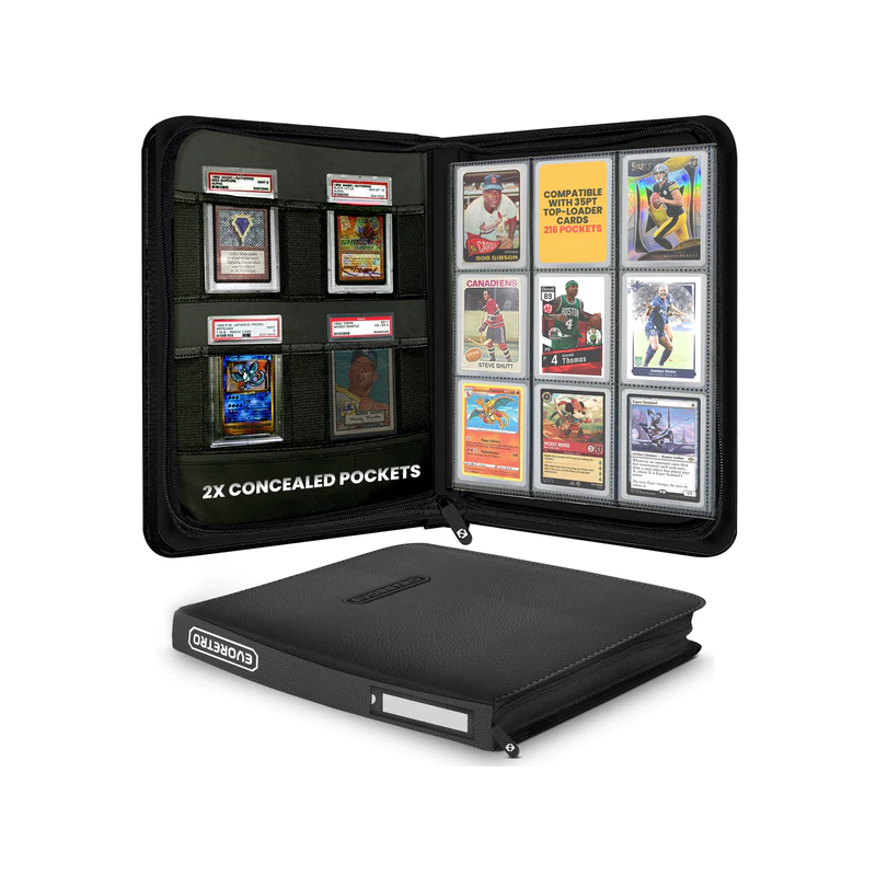 Evoretro Shield+ Toploader Cards Binder 216 Cards BLACK PORTA TOPLADER