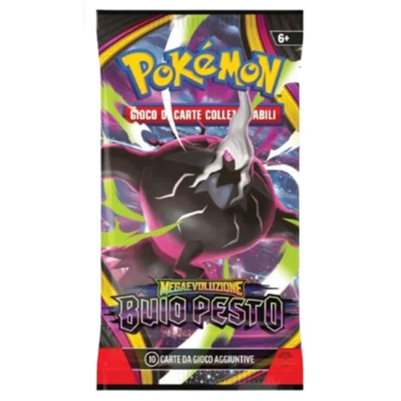 POKEMON BUIO PESTO BUSTINA DA 10 CARTE MEGAEVOLUZIONE ITA