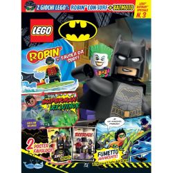 LEGO BATMAN MAGAZINE RIVISTA N. 3 - ROBIN CON SURF + BATMOTO BLUE OCEAN